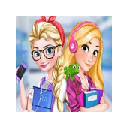 Elsa And Rapunzel College Girls