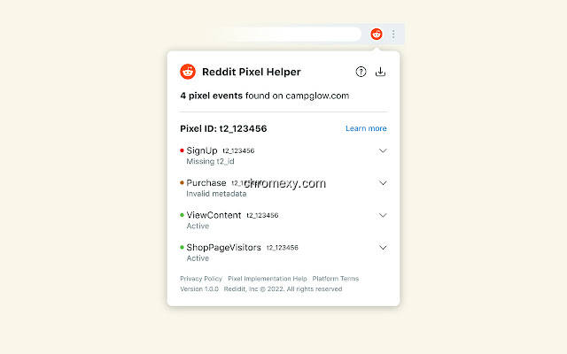 【图】Reddit Pixel Helper(截图1)