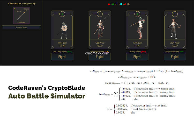 【图】CodeRaven’s CryptoBlade Battle Simulator(截图1)