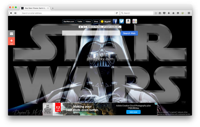【图】Star Wars Darth Vader New Tab(截图1)