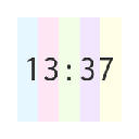 Pastel New Tab with a clock