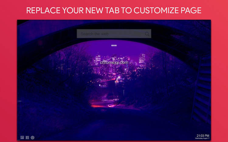 【图】Aesthetic Purple Wallpaper HD Custom New Tab(截图1)