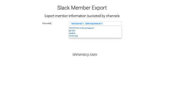 【图】Slack Channel Membership Exporter(截图1)