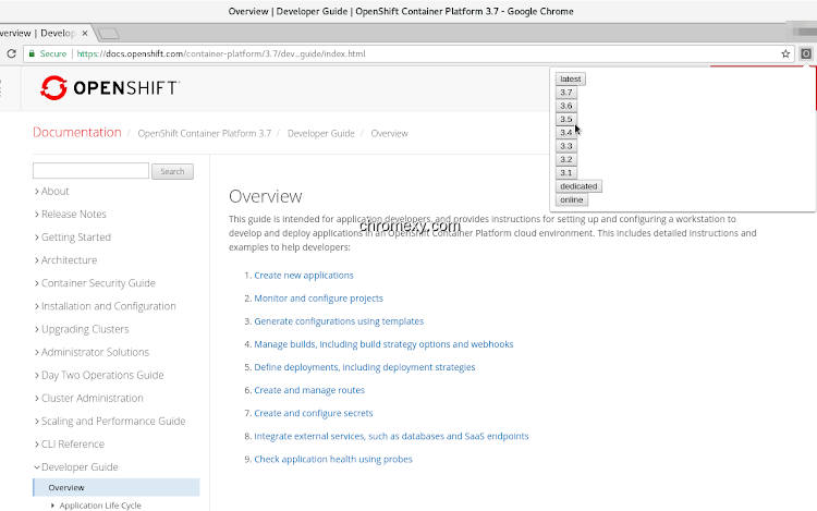 【图】OpenShift doc version switcher(截图1)