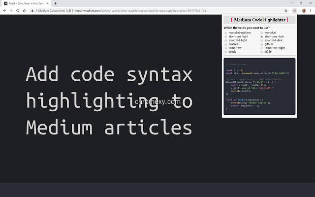 【图】Medium Code Highlighter(截图1)