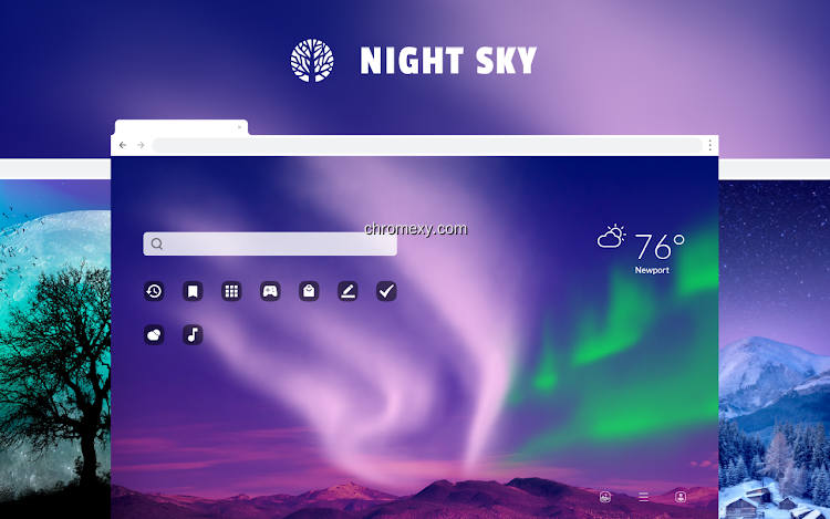 【图】Night Sky HD Wallpaper New Tab Theme(截图1)