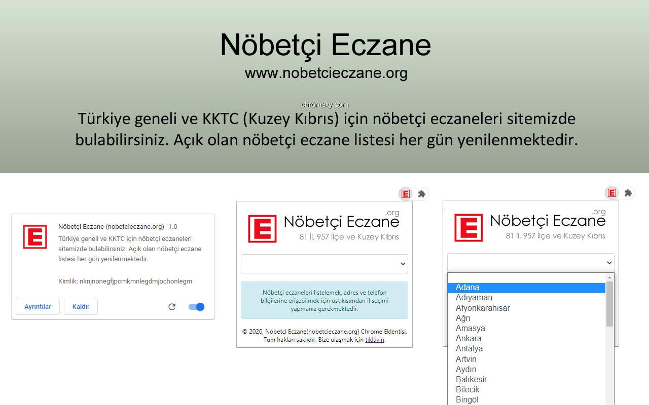 【图】Nöbetçi Eczane (nobetcieczane.org)(截图1)