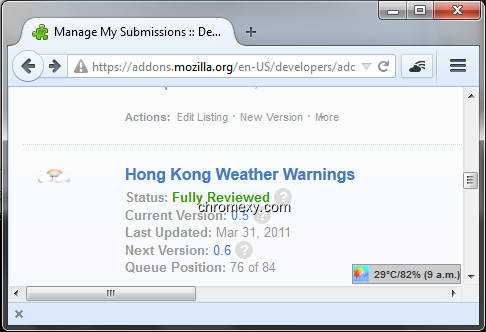【图】Hong Kong Weather Warnings(截图1)
