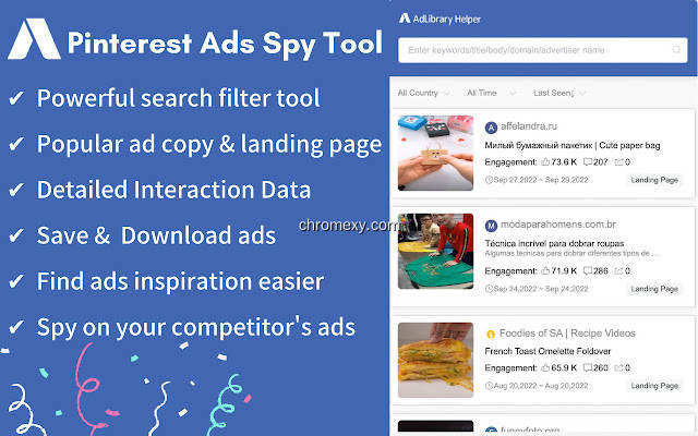 【图】Ad Library – Ads Spy Tool For Pinterest(截图1)