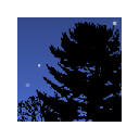 Self made constellation in cartoon scene