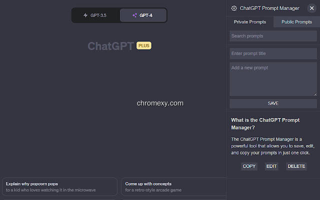 【图】ChatGPT Prompt Manager(截图2)