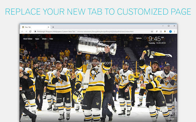 【图】Pittsburgh Penguins Wallpapers Custom New Tab(截图1)