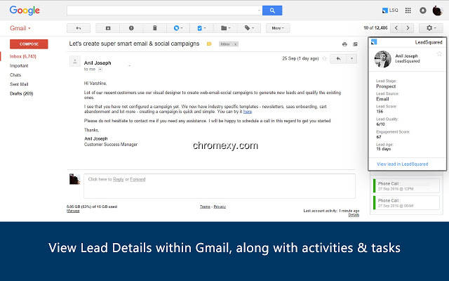 【图】LeadSquared CRM for Gmail(截图2)
