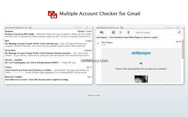 【图】Multiple Account Checker for Gmail™(截图1)