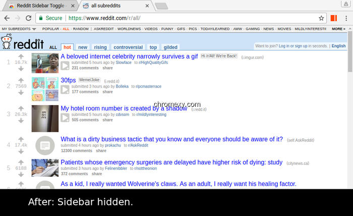 【图】Reddit Sidebar Toggle(截图2)