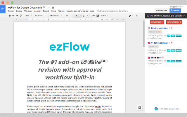 【图】ezFlow for Google Docs™(截图1)