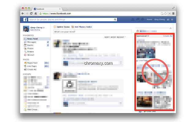 【图】QCLean: Facebook推薦專頁與建議貼文、廣告移除器(截图2)