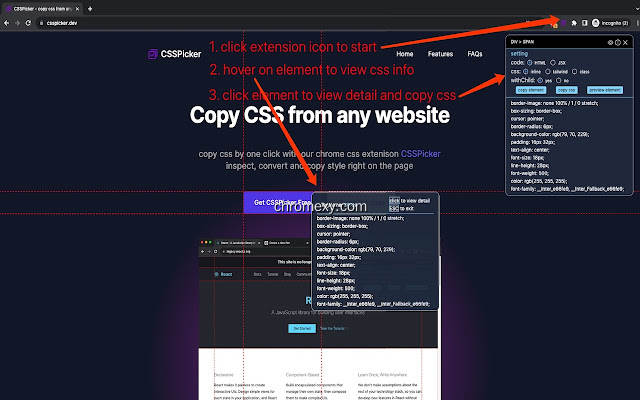 【图】cssPicker – copy css from website(截图1)