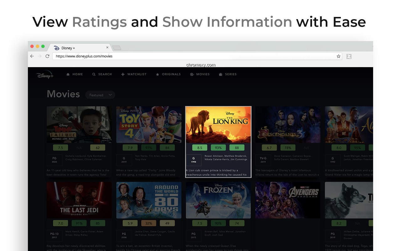 【图】zRate Hulu Disney+: IMDB Ratings & Show Info(截图 0)