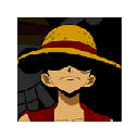 One Piece: Monkey D. Luffy (1366×768) Black