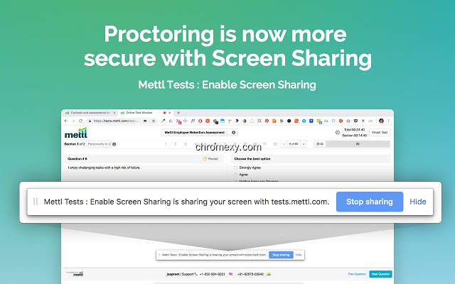 【图】Mettl Tests : Enable Screen Sharing(截图1)