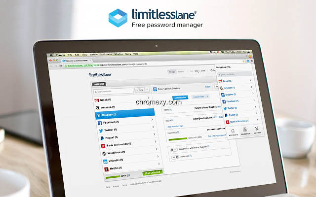 【图】Limitlesslane – Free Password Manager(截图1)