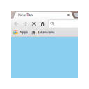 Empty New Tab Page – Baby Blue
