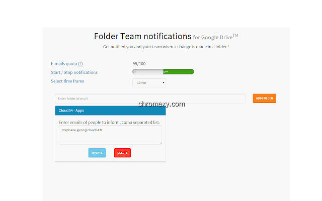 【图】Folder Team Notifications for Google Drive™(截图1)
