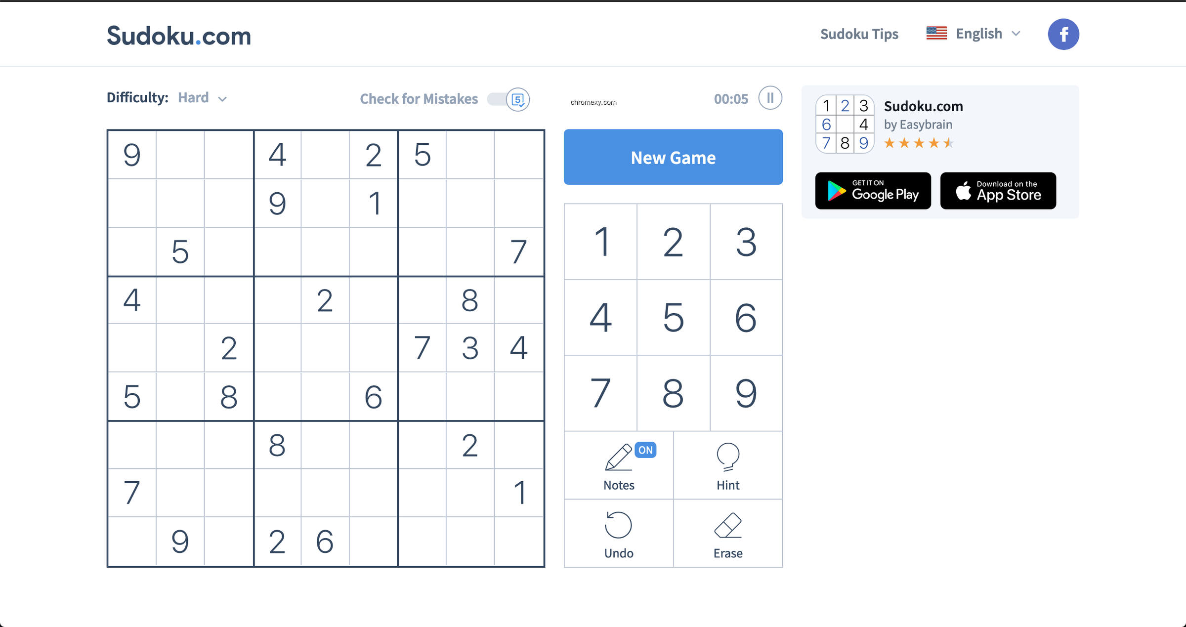 【图】Sudoku.com keyboard shortcut(截图1)