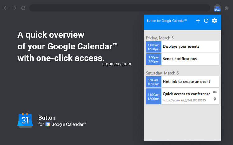 【图】Button for Google Calendar(截图1)