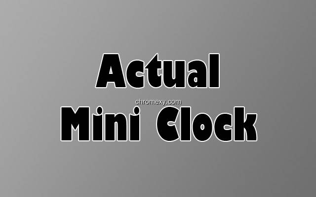 【图】Actual Mini Clock(截图1)