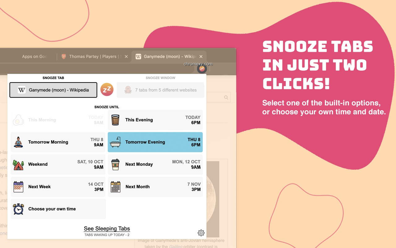 【图】Snoozz – Snooze Tabs & Windows for later(截图1)