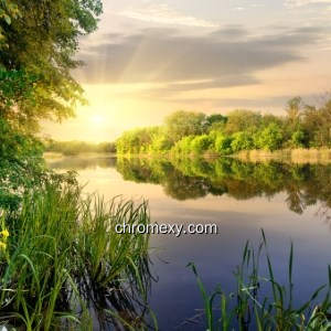 Autumn River Sunset