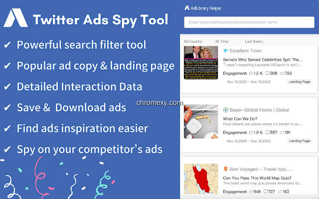 【图】Ad Library – Ads Spy Tool For Twitter(截图1)