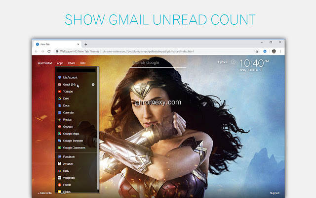 【图】Wonder Woman Wallpaper NewTab – freeaddon.com(截图2)