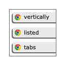 Vertically Listed Tabs